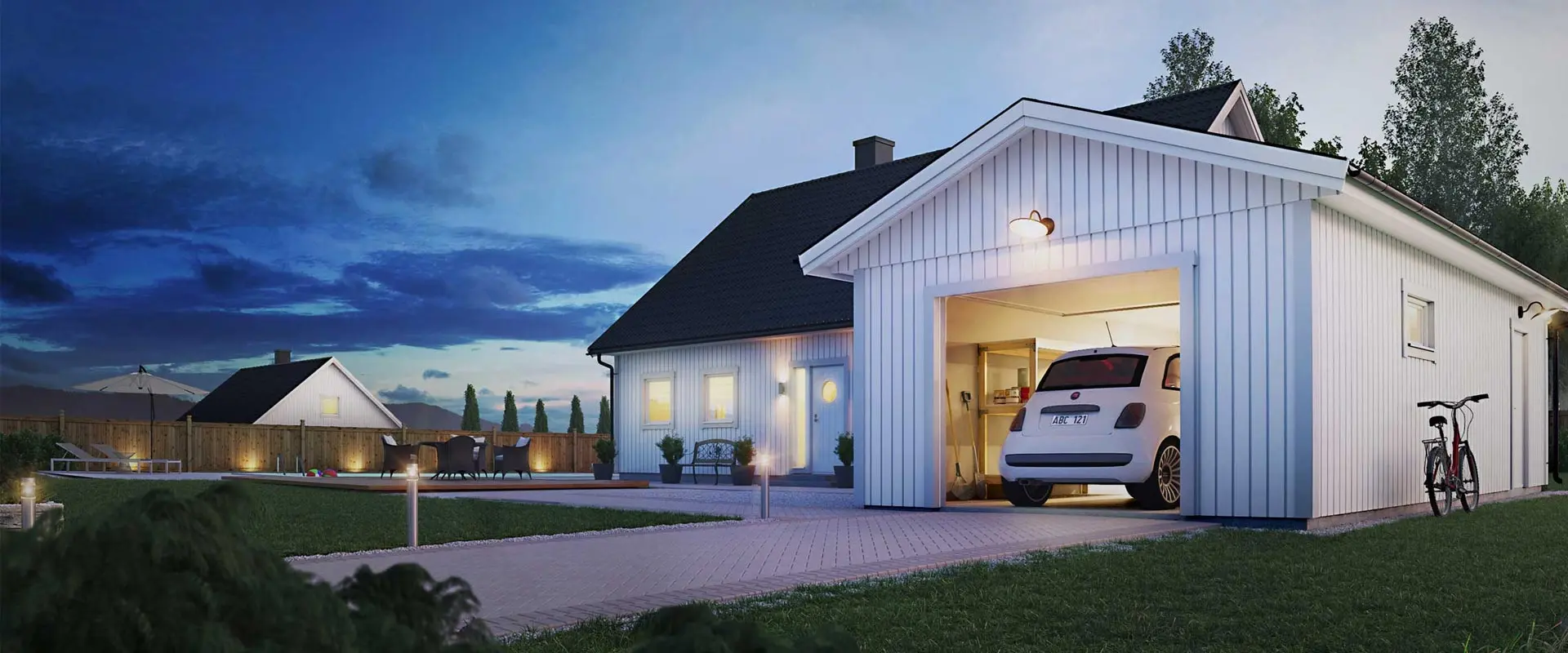Garage door technician repairing a residential overhead garage door
