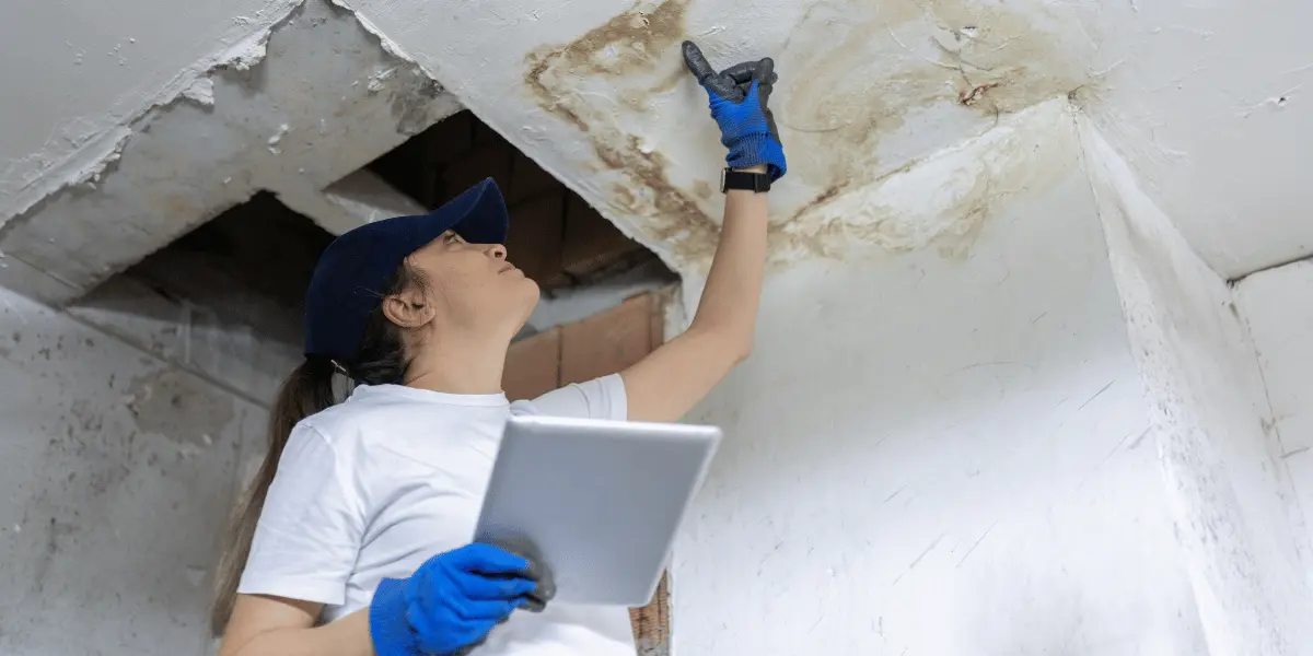 Water damage restoration crew extracting flood water from a basement